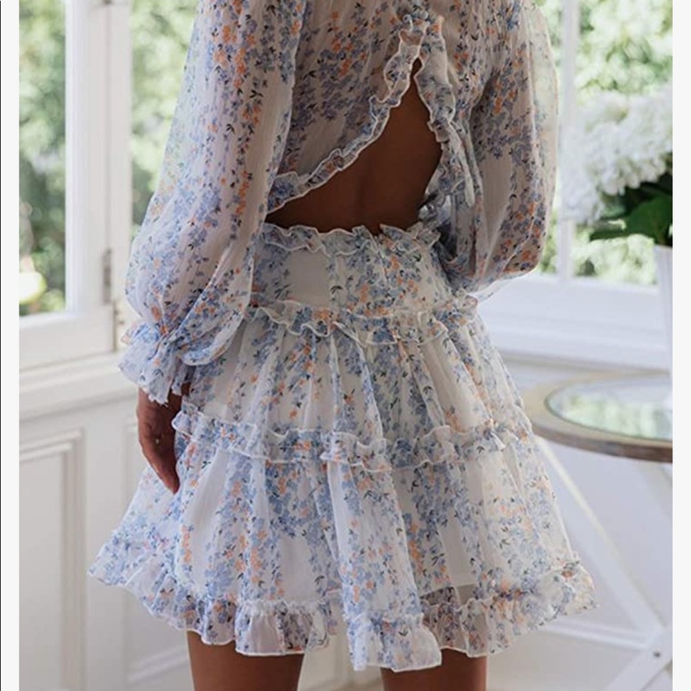 Chiffon flower dress - Picture 5 of 5